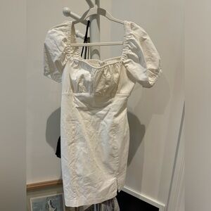 ASTR the label mini white denim dress
